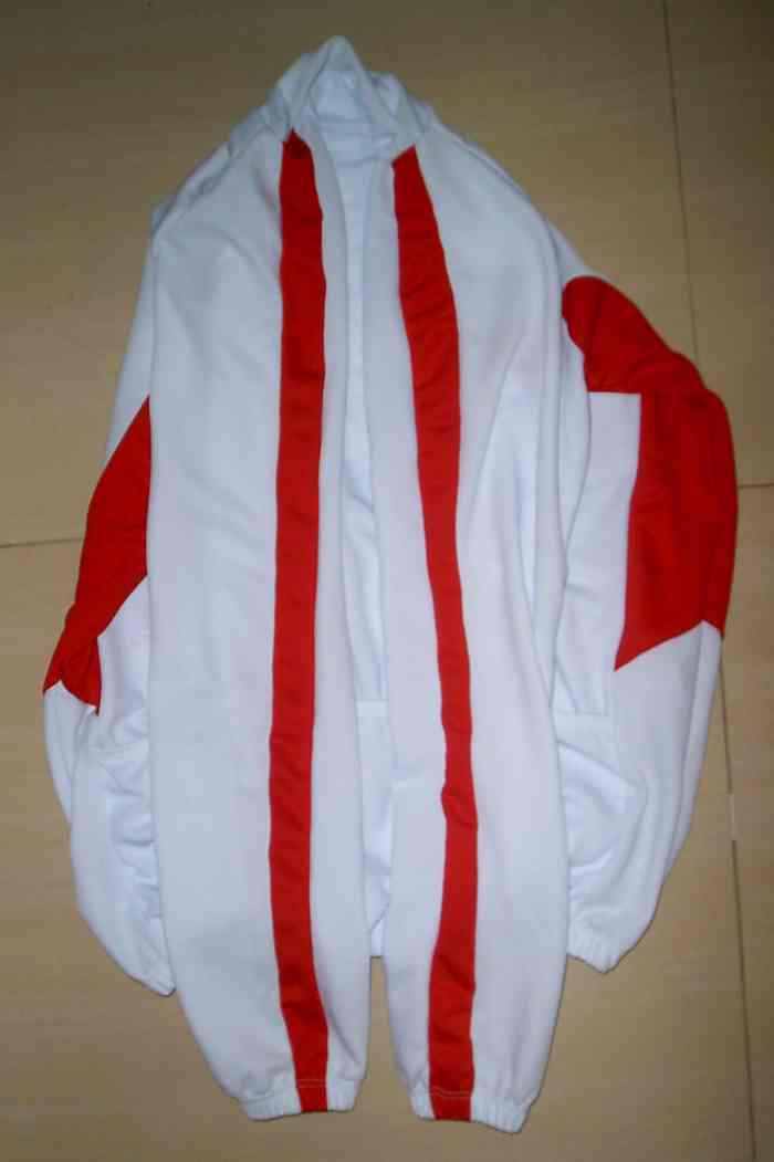 jersey sepeda lengan panjang putih merah